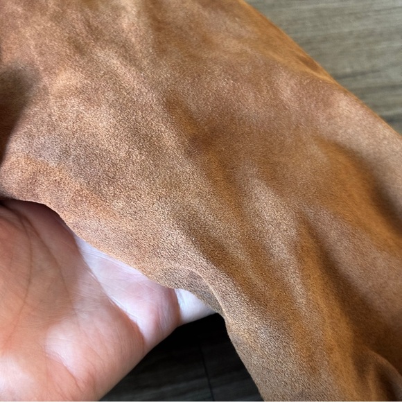 Vintage kids equestrian club bomber jacket suede two toned size 6 unisex - Picture 8 of 10